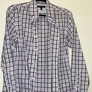 Banana Republic Slim-Fit Non-Iron Open Check Lilac